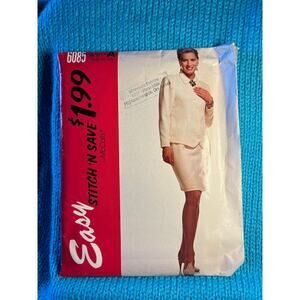 McCalls pattern 6085 suit blazer jacket straight skirt size 6 8 10 12